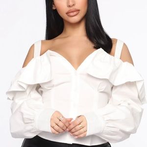 LOVE OR LEAVE ME FASHION NOVA BLOUSE